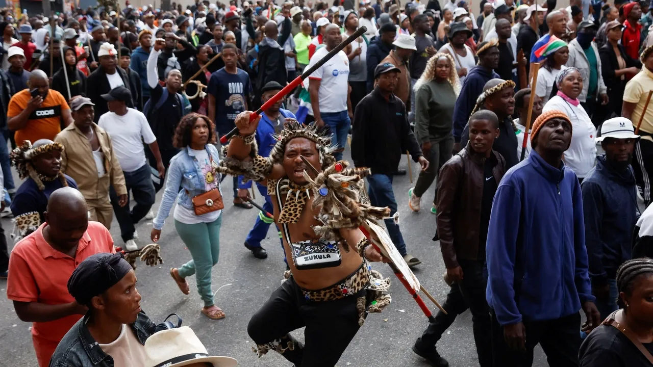 Thousands of South Africans march in anti-immigrant push on June 30
