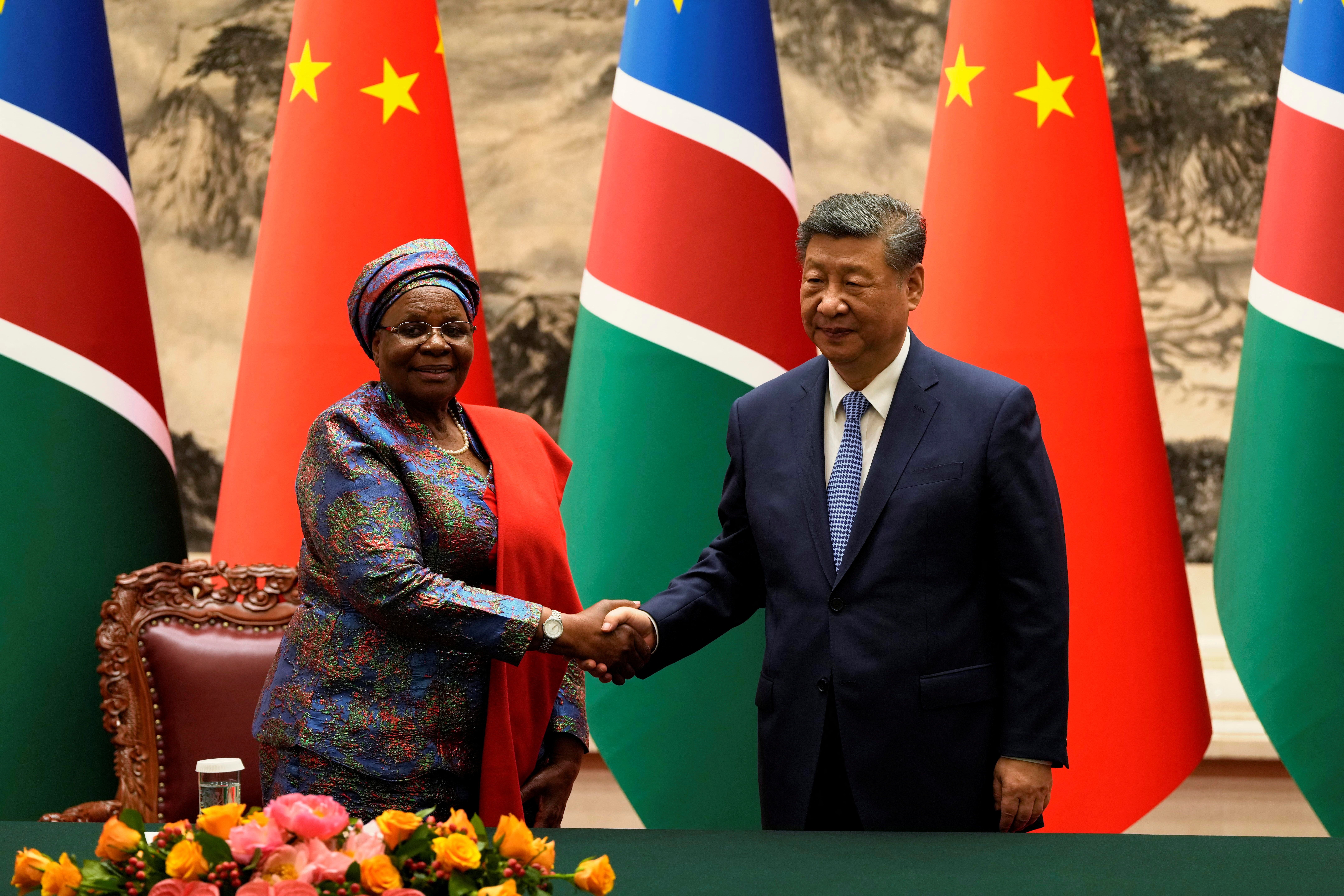 China's Xi offers deals on infrastructure, mining as he hosts Namibian leader