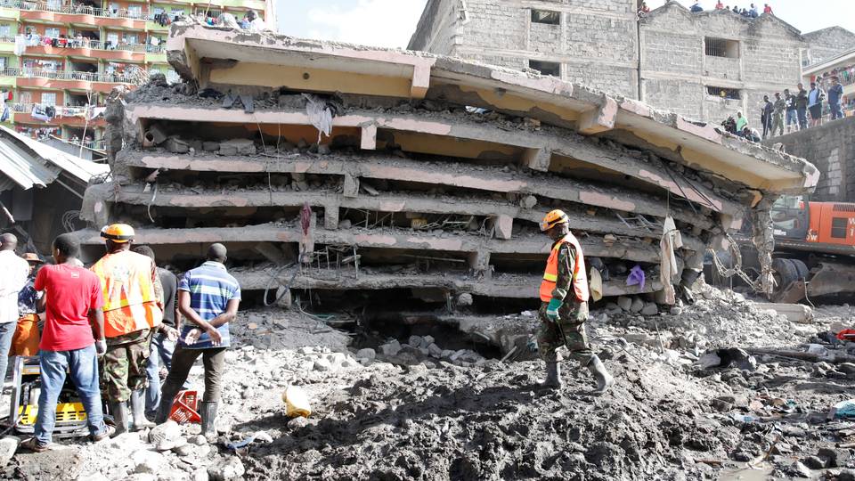 Kenya : effondrement d’un immeuble de huit étages à Nairobi