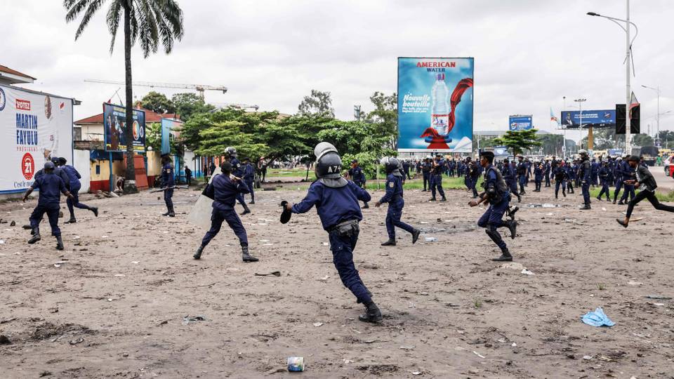 Elections en RDC: dispositif policier sur le site d'une manifestation interdite
