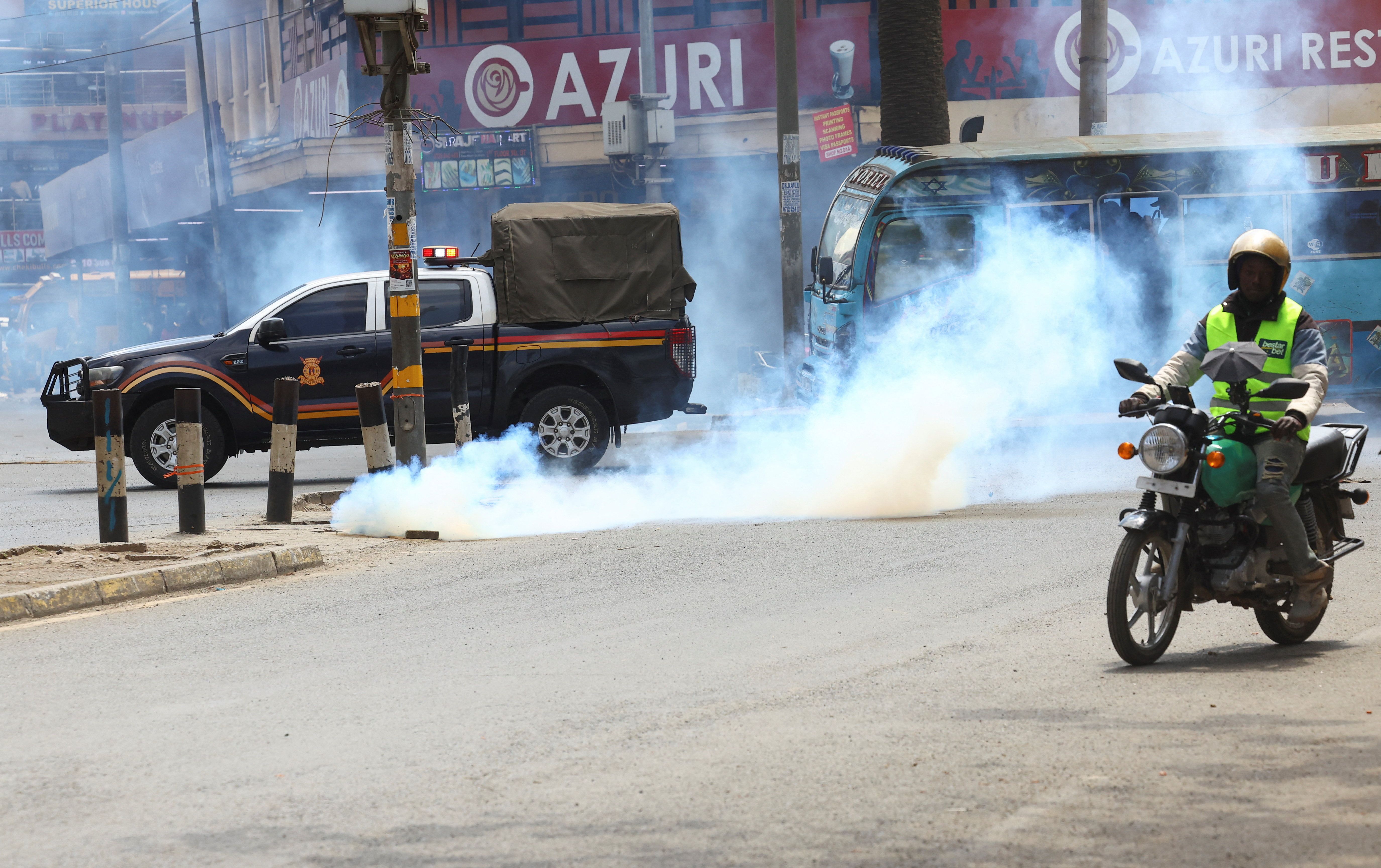 Kenya police disperse traders protesting import duty hike with tear gas