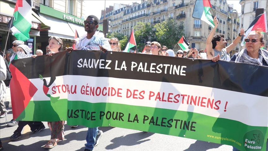 Paris : rassemblement place de la Bourse en soutien aux détenus palestiniens
