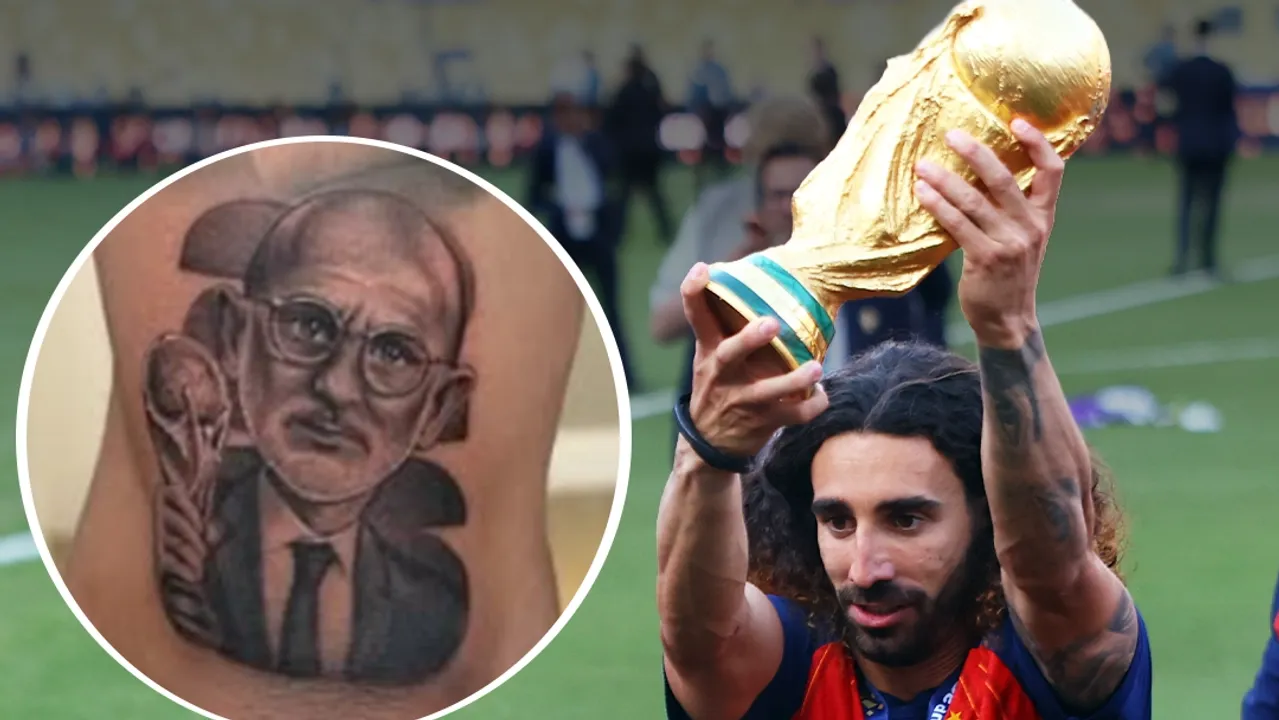 Cucurella achora tattoo ya kocha wa Hispania baada ya kushinda Kombe la Dunia