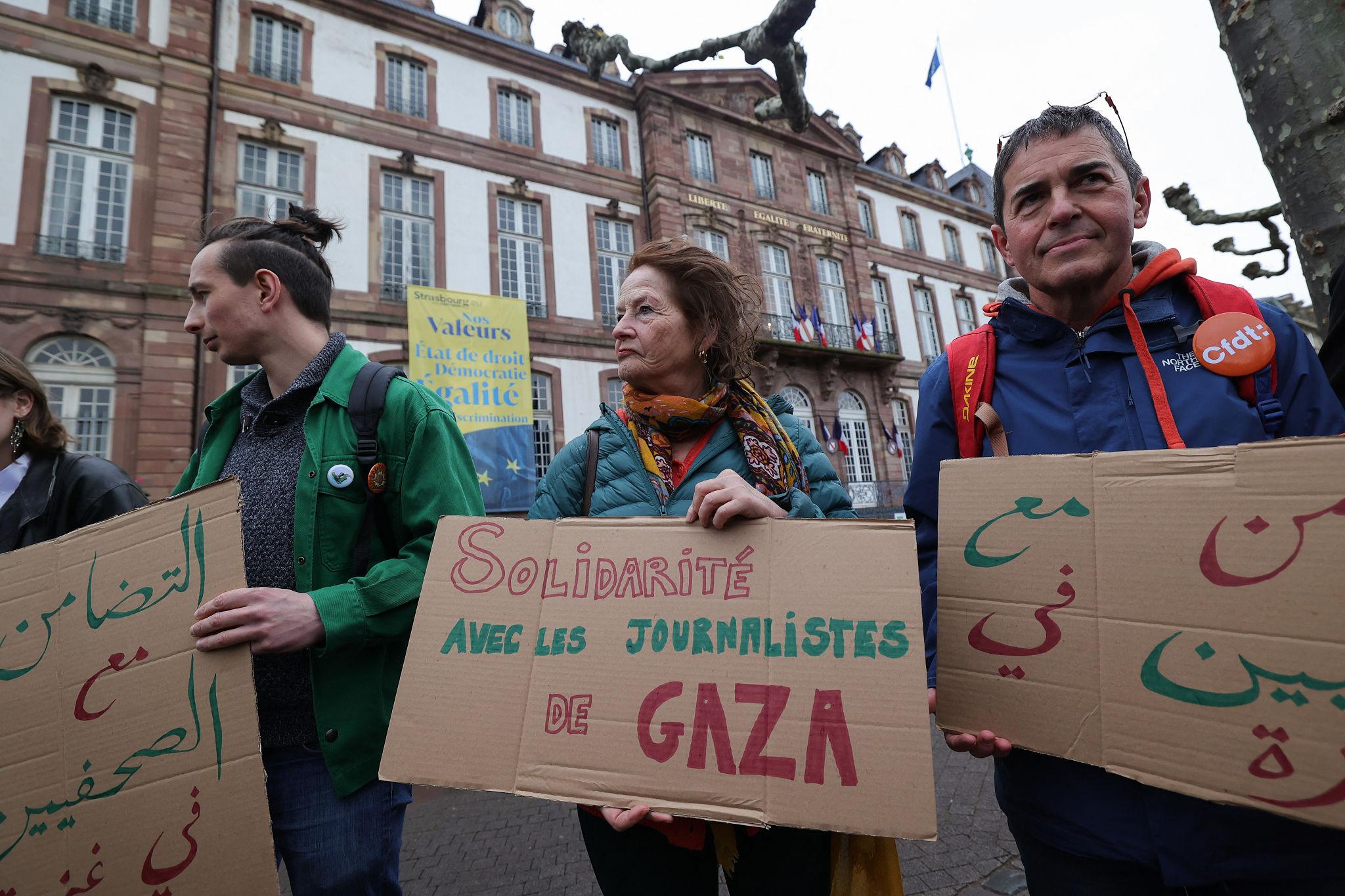 Gaza : mobilisation de journalistes pour défendre la liberté de la presse