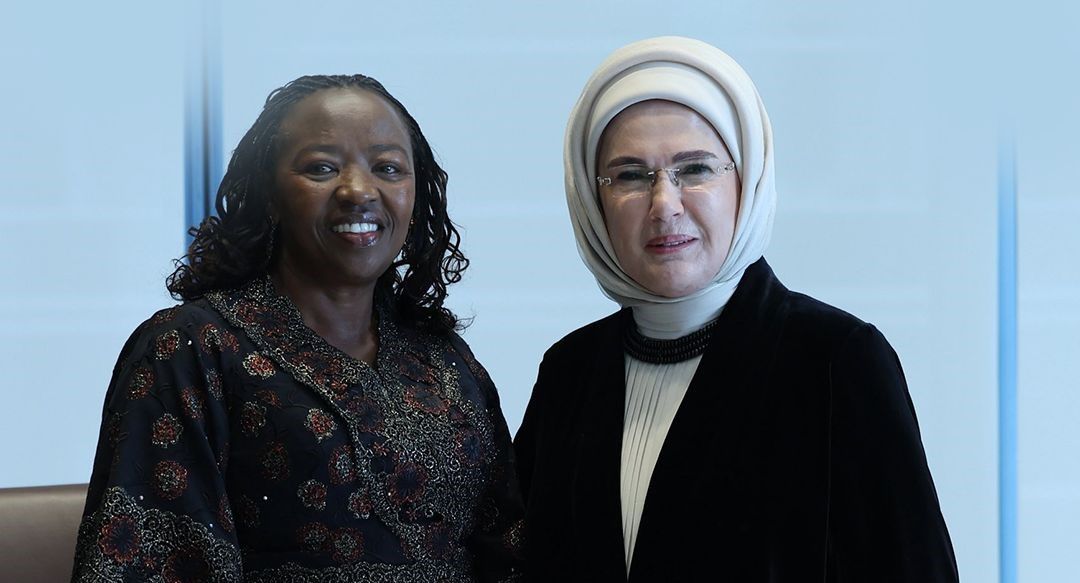 Emine Erdogan meets Kenya’s First Lady Rachel Ruto in New York