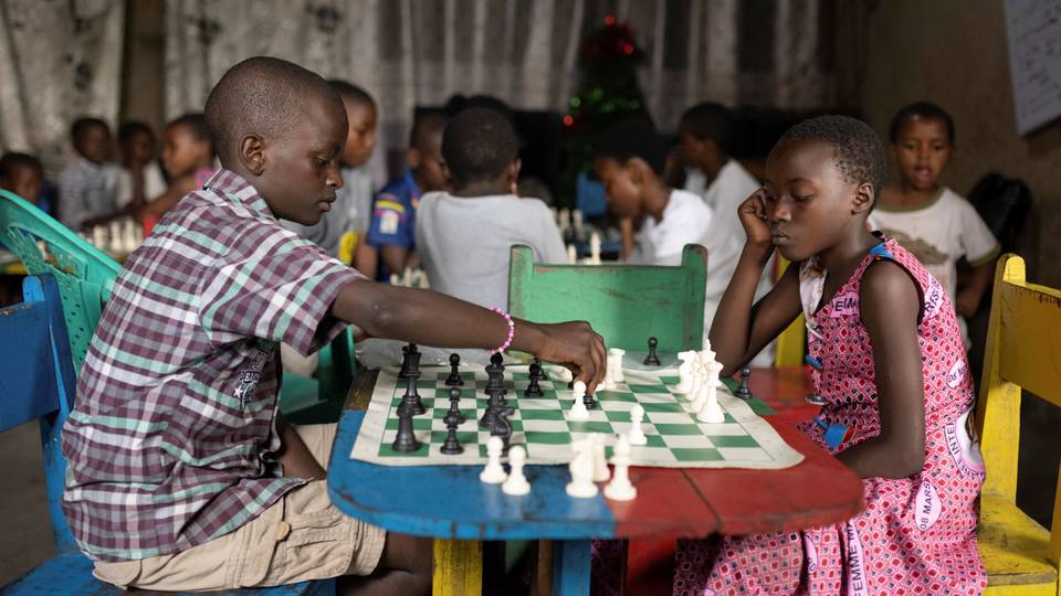 Chess lights up life for displaced children at DR Congo camp