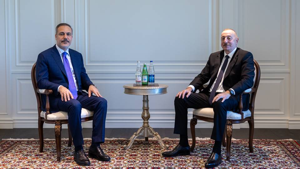 Turkish FM, Azerbaijani president meet, discussing relations with Armenia