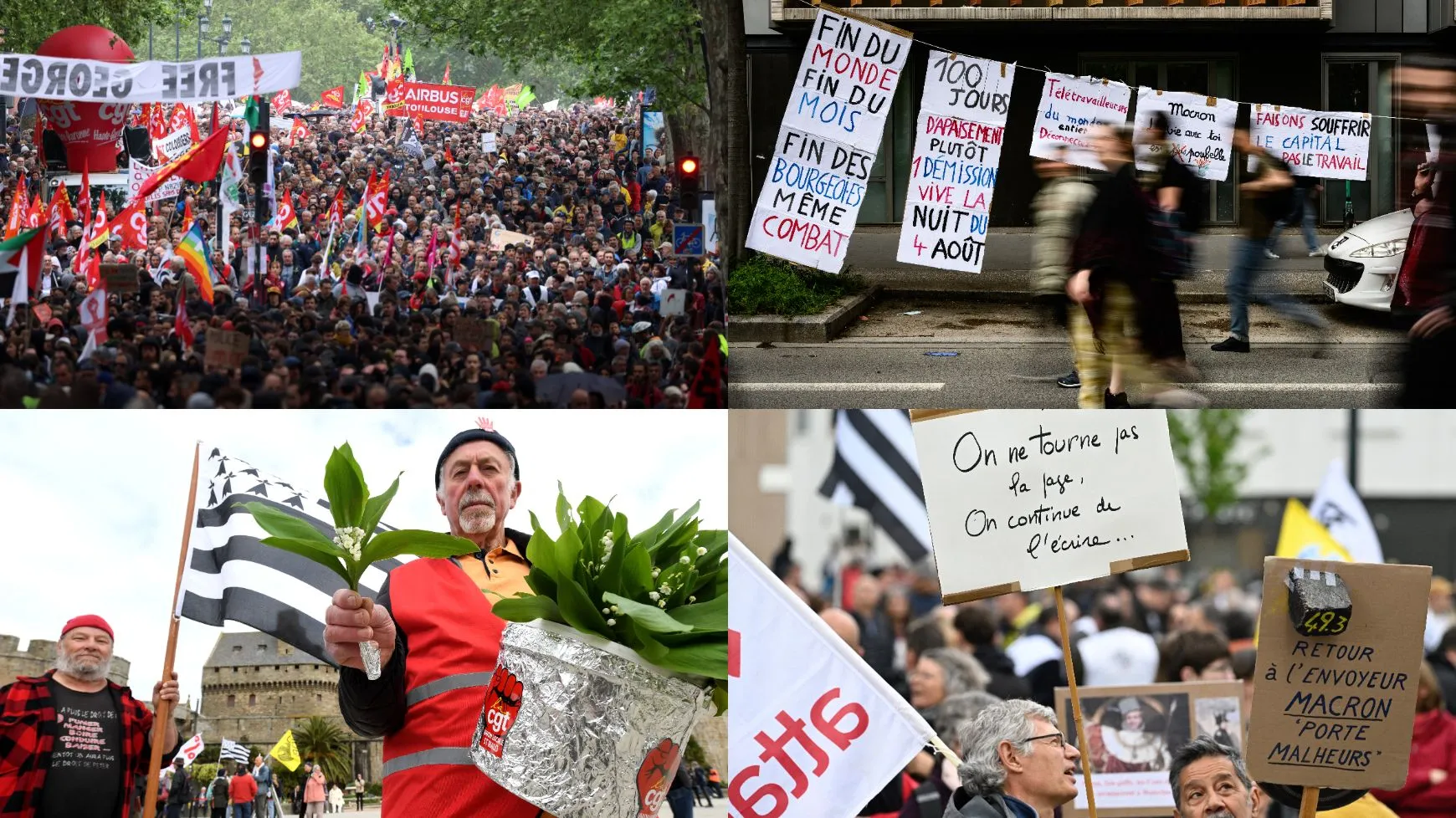 France : fortes mobilisations pour le 1er Mai sur fond de débat social