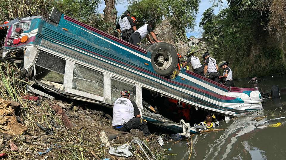 At least 51 dead after Guatemala bus plunges into ravine
