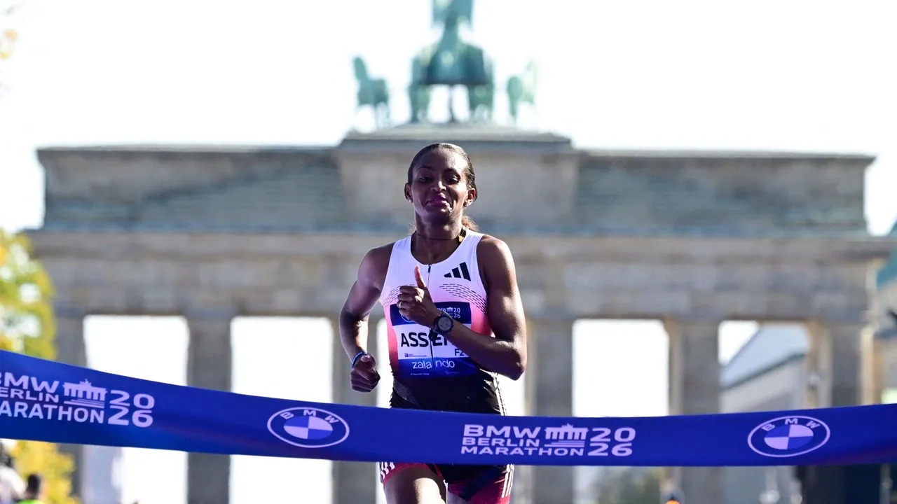 Ethiopia's Assefa misses world record at Berlin Marathon after late injury