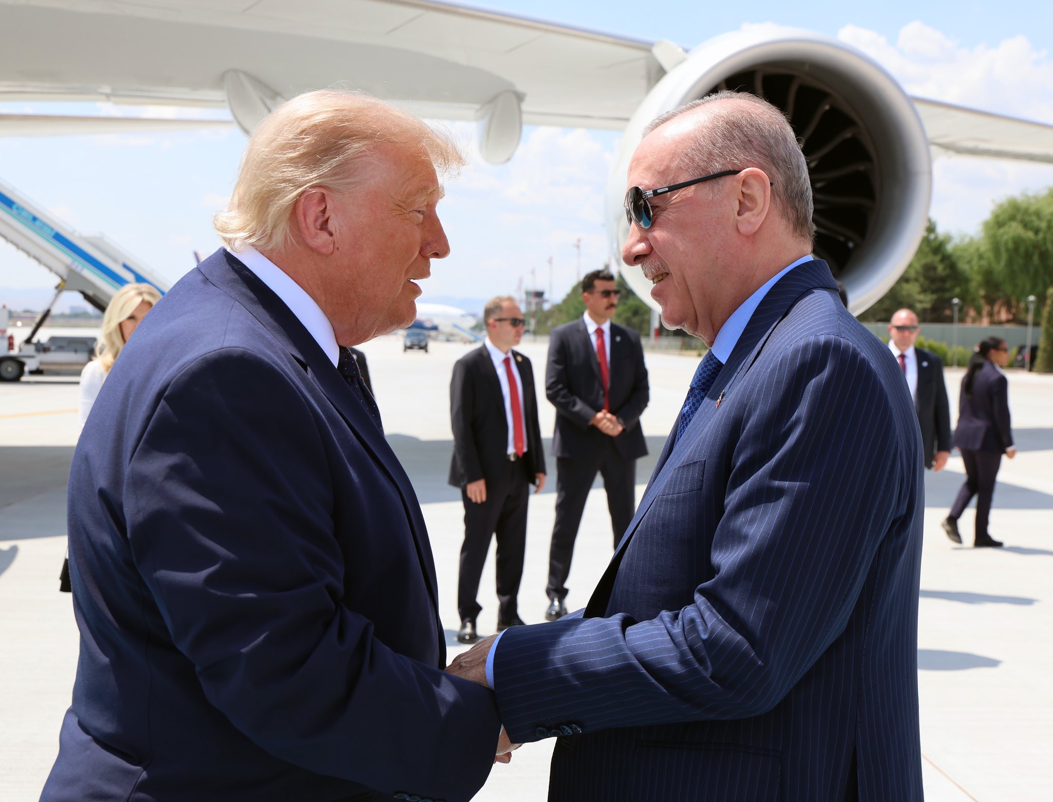Trump Arrives in Ankara Ahead of NATO Summit, Welcomed by President Erdoğan