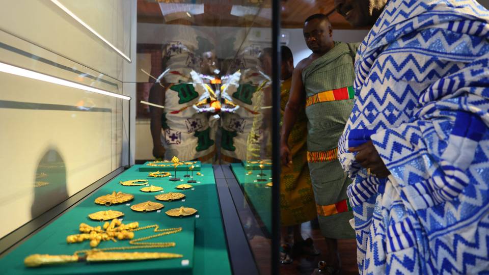 Ghana's Asante royal artefacts looted by UK put on display