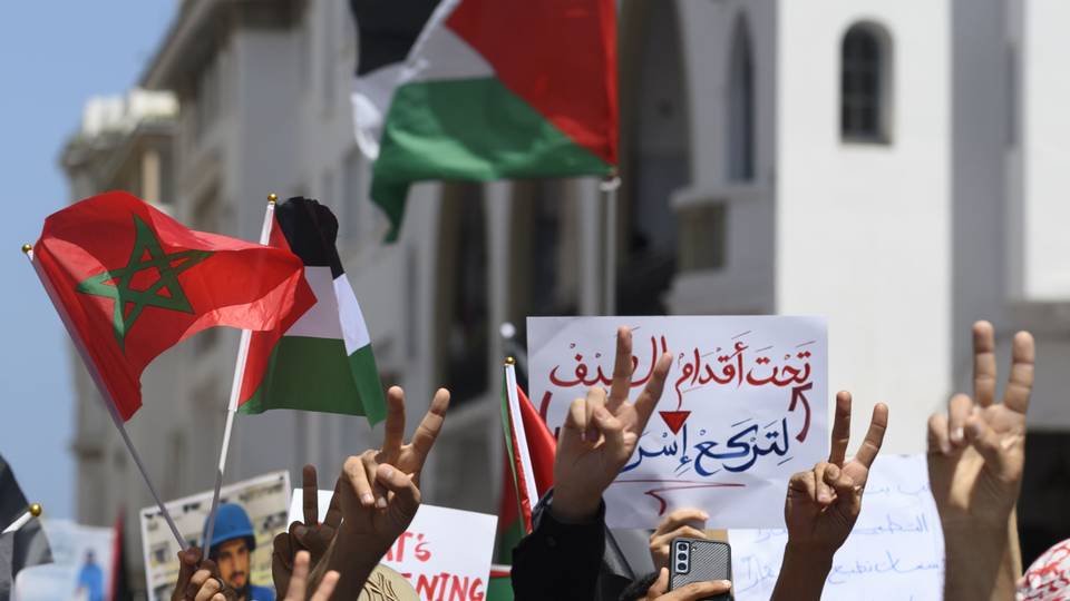 Maroc : manifestations de soutien aux Palestiniens