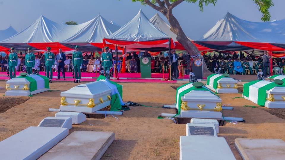 Hotunan jana'izar sojojin Nijeriya da aka kashe a jihar Delta