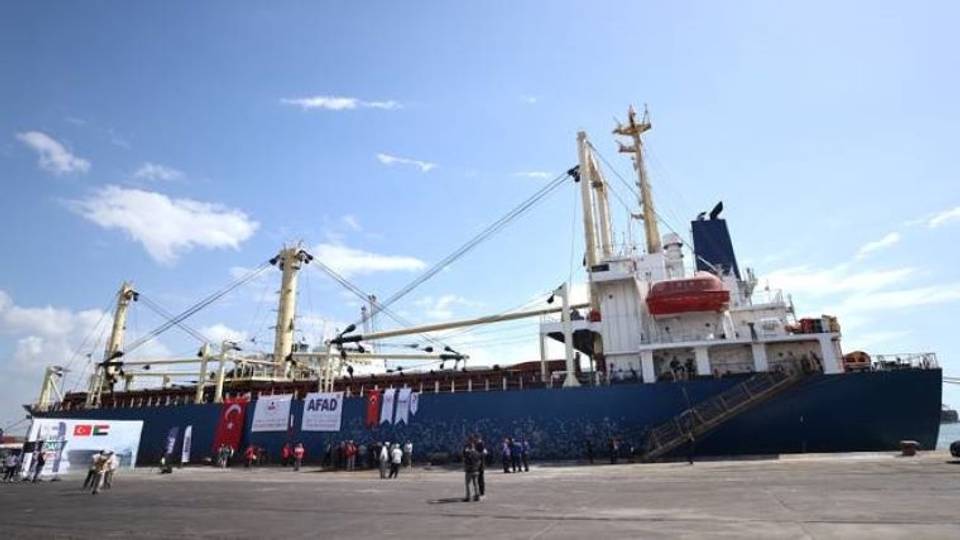 Ship with nearly 3,000 tonnes of aid leaves Türkiye for Sudan