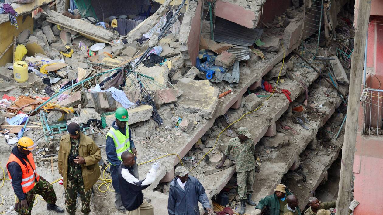 Kenya : un immeuble s’écroule à Nairobi, au moins quatre morts