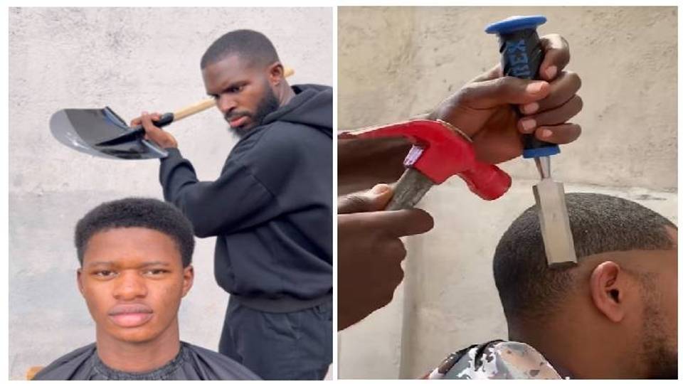 Tale of barber who uses hammers, knives in Kenya