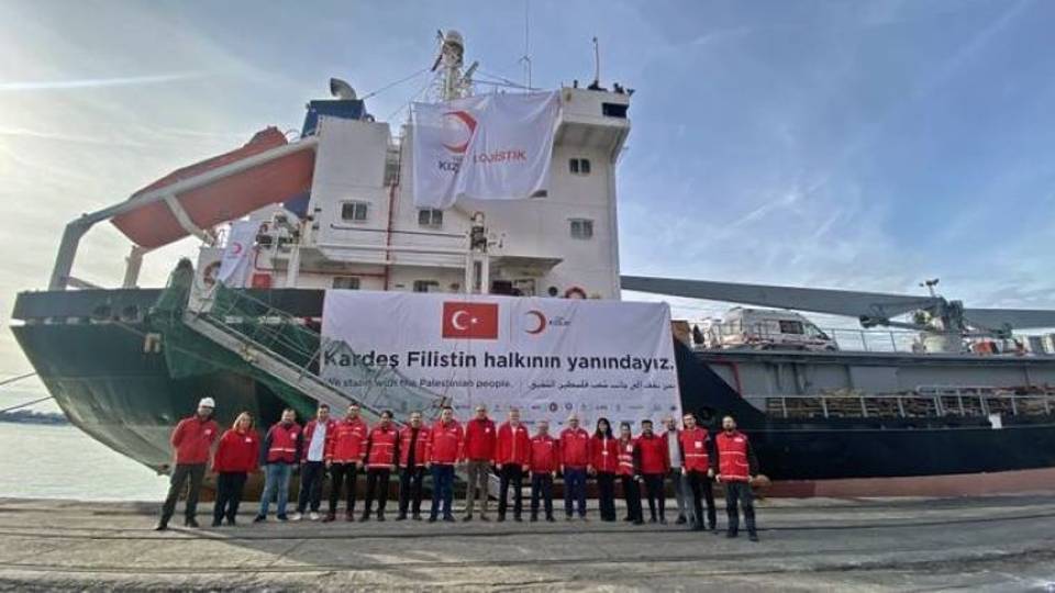 3rd Turkish Red Crescent ship en route with humanitarian aid for Gaza