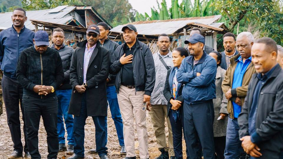Ethiopia PM visits landslide disaster site