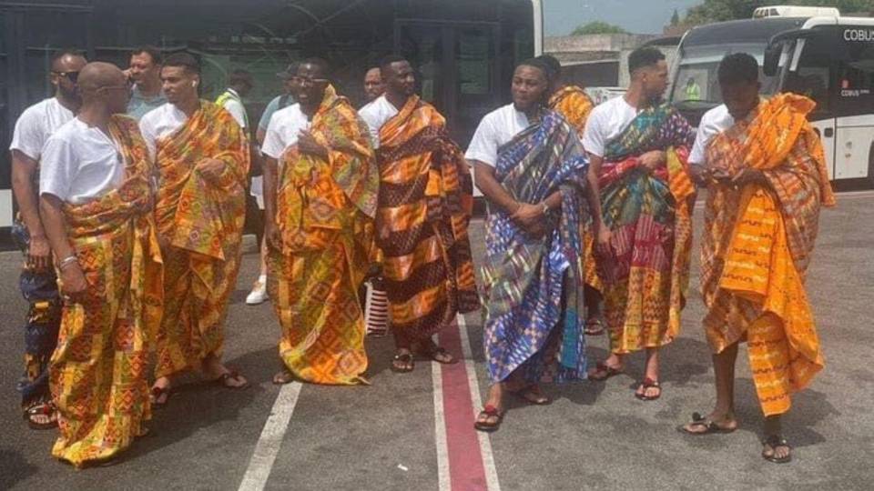 AFCON 2023: High fashion as players arrive in traditional attire