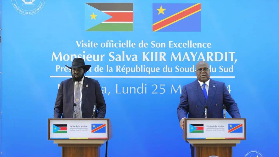 Les présidents Tshisekedi et Kiir appellent à une solution rapide à la crise sécuritaire dans l’est de la RDC