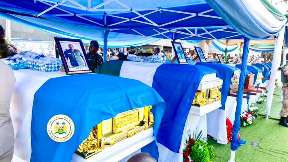 Sierra Leone buries soldiers killed in 'attempted coup'