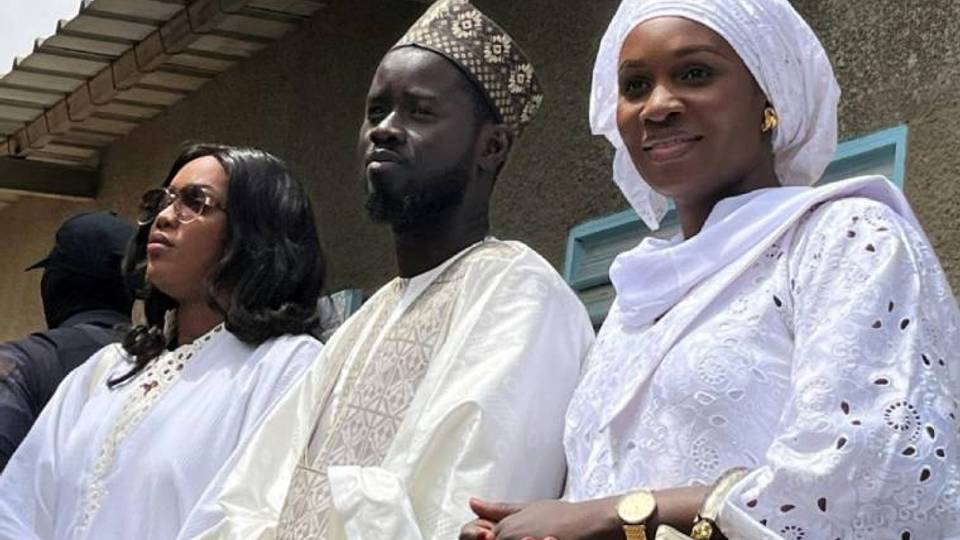 Two first ladies at presidential palace in a Senegal first