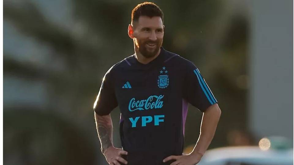 Une photo de Messi de l'entraînement avec l'Argentine devient virale