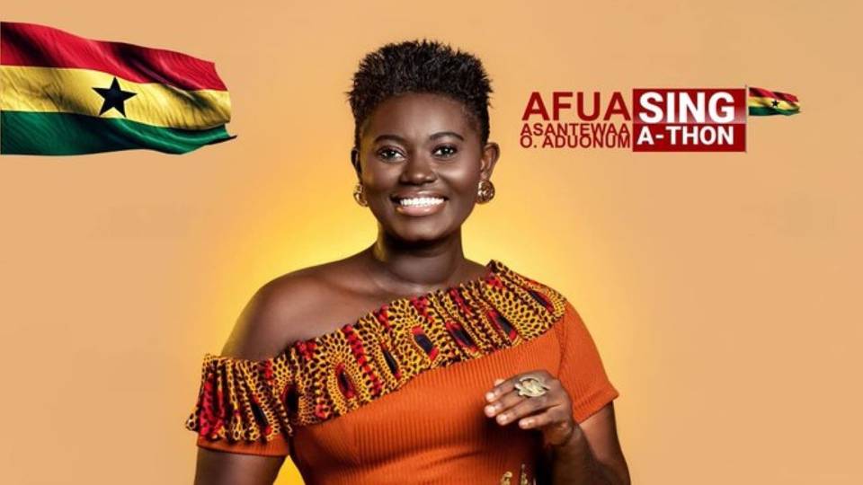 Ghanaian Asantewaa ends 126-hour sing-a-thon in world record attempt
