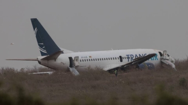 Senegal airport reopens after Boeing plane catches fire and skids