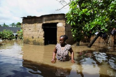 Floods bring crocodiles into Mozambican towns