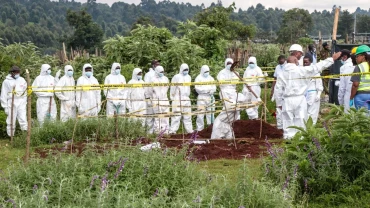 Police in Kenya exhume at least 33 bodies from a mass grave