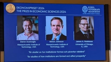 Turkish-American Acemoglu among three economists awarded Nobel Prize