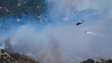 Aerial operations resume as forest fires rage in western Türkiye