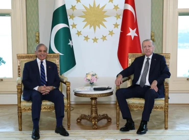 Turkish President Erdogan welcomes Pakistani PM Sharif in Istanbul