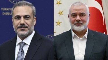 Ministan Harkokin Wajen Turkiyya ya gana da Haniyeh jagoran siyasa na Hamas  kan tsagaita wuta a Gaza