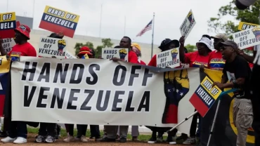 South Africans protest outside US embassy against military action in Venezuela