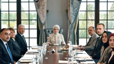 Turkish first lady meets with Azerbaijan's Babayev, president of COP29