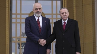 Turkish president welcomes Albanian prime minister in Ankara