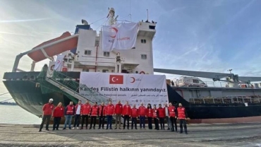 3rd Turkish Red Crescent ship en route with humanitarian aid for Gaza
