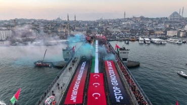 Mass rally in Istanbul shows solidarity with Palestine at year's start