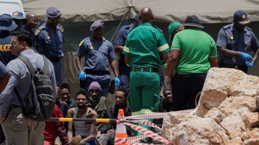 South African police hunt alleged illegal mine kingpin