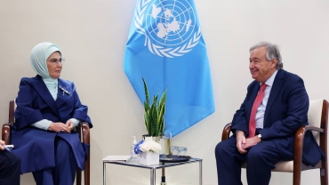Turkish first lady, UN chief talk climate action and Zero Waste