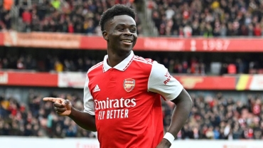 Injured Arsenal forward Saka out for 'many weeks'
