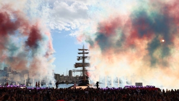 Let the show begin! The Olympic Flame lights up France