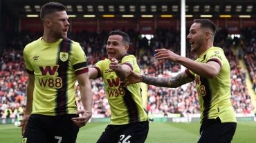 Burnley boost survival chances, Luton sunk by Brentford