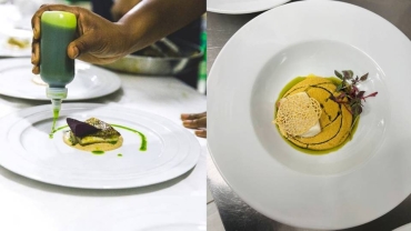 Different worlds happily collide on an African chef's plate